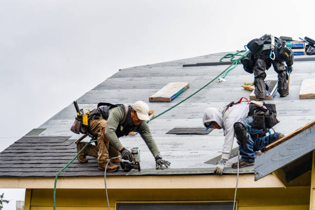 Professional Roof Replacement technician working in Los Banos, CA